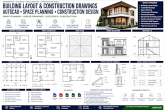 building layout construction drawing autocad space planning construction design