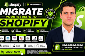 professionally migrate, transfer, clone or redesign your shopify store