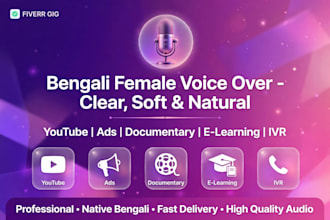 do professional female bengali voice over