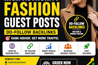 submit guest posts on fashion blogs with SEO backlinks