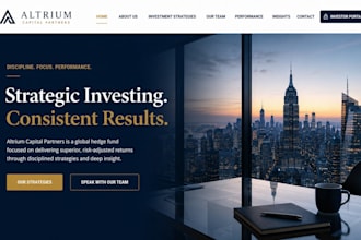 design redesign squarespace hedge fund website investment firm authority website
