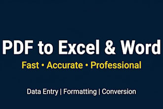 convert PDF to excel or word accurately and fast