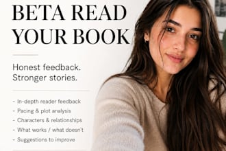 be your beta reader and provide manuscript critique