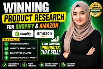 winning product research for shopify and amazon