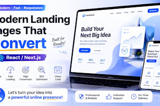build a modern responsive website or landing page