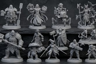 sculpt custom tabletop model 3d miniature model dnd warhammer stl for 3d print