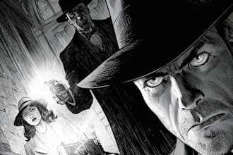 create vintage comic, horror and sci fi art