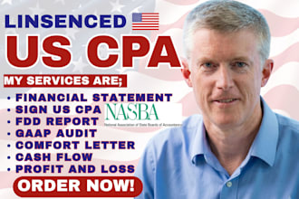 prepare CPA review letters financial statements llc registration and fdd