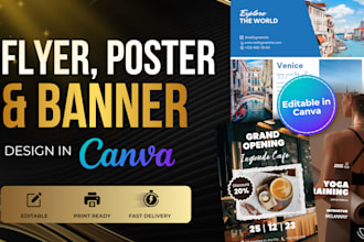 design professional flyer poster and banner in canva
