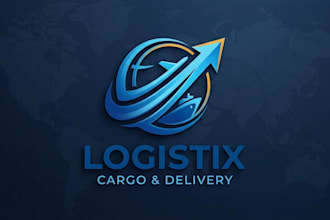 design a professional shipping logo for logistics, delivery and cargo business