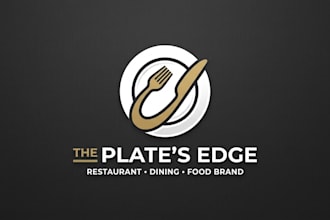 design a modern plate logo for restaurant, food brand and dining business