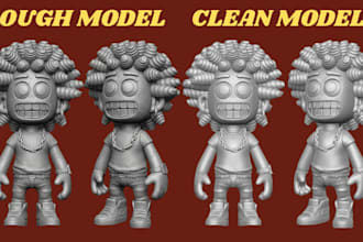 repair and fix 3d stl file 2d to 3d model scan cleanup for 3d printing