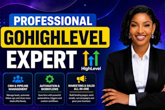gohighlevel setup CRM email marketing go high level expert ghl landing page