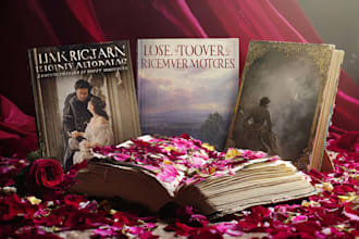 design erotic, fantasy romance book cover or ebook cover art