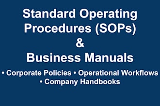 write professional sops and business manuals