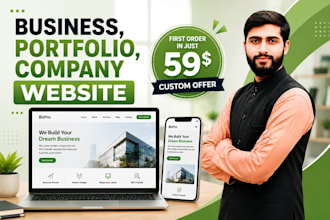 build responsive business, portfolio and company website in wordpress
