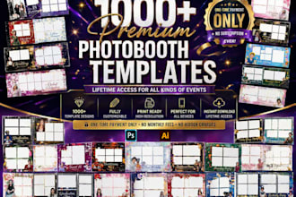 design premium 360 stunning photo booth frames template 20hr