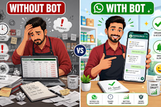 build a whatsapp inventory management bot to manage stock