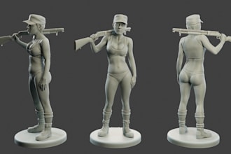 do 3d action figure for sculpting toy articulated model for printing statue