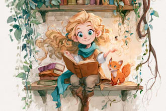 create a cute character for children book