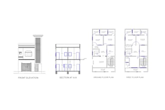 draw professional 2d floor plans and front elevations