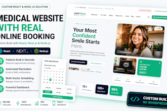 design a medical clinic website with appointment booking