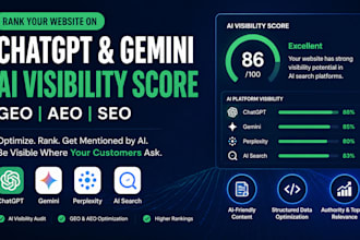 build ai visibility score to rank website in chatgpt gemini with GEO aeo SEO