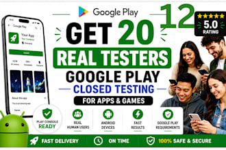 12 testers or 20 testers for google play console closed testing for app and game