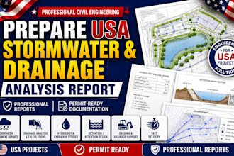 prepare your USA stormwater and drainage analysis report