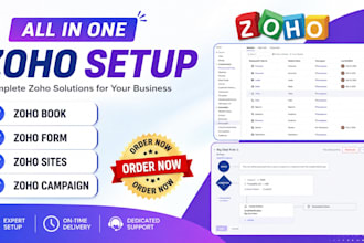 setup and automate zoho, zoho CRM, zoho books, zoho creator and deluge scripts