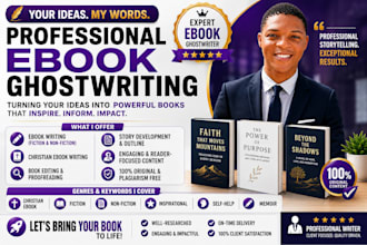ghostwrite fiction ebook and nonfiction book, christian ghostwriter, memoir book