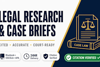provide expert legal research, case briefs, and legal content writing