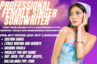 be your female singer and songwriter