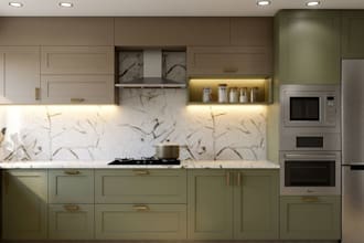 design a modern modular kitchen with 3d renderings