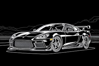 draw vector line art from your car or any vehicle