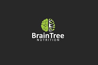 create modern brain health logo