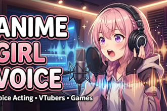 record anime girl voice acting for games, vtubers and visual novels