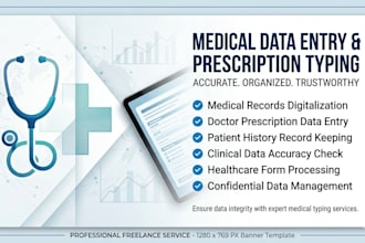 do expert medical data entry and doctor prescription typing