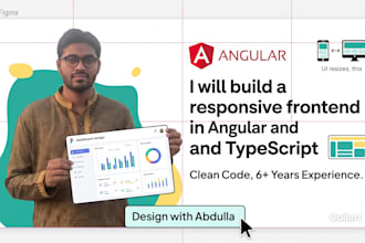 build a responsive frontend in angular and typescript