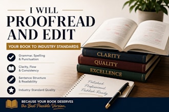 proofread and edit your book to industry standards