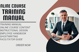 create training manual, user manual, training course, instructional manual, sop