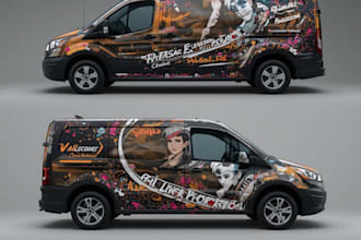 do clean and professional car wrap, vehicle wrap design