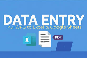 do accurate data entry from PDF image to exel