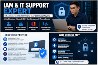 manage user accounts and access in active directory and microsoft 365