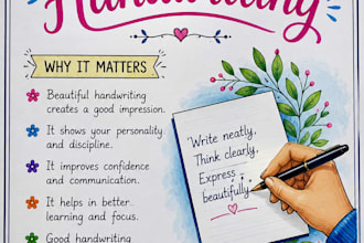 provide neat and beautiful handwriting