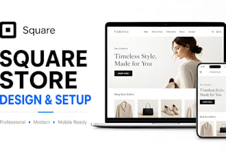 square online store design, square website setup and squarespace development