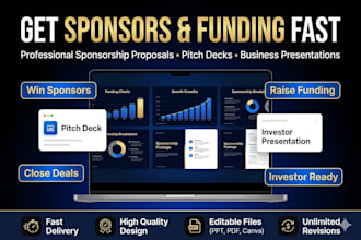 design sponsorship proposal, sponsorship package and pitch deck