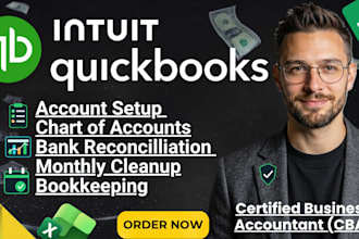 do intuit quickbooks online bookkeeping, cleanup and reconciliation