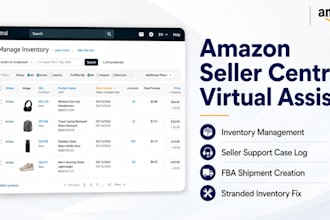 be your amazon seller central VA for inventory management and support
