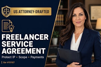 create a professional freelancer service agreement as a US lawyer